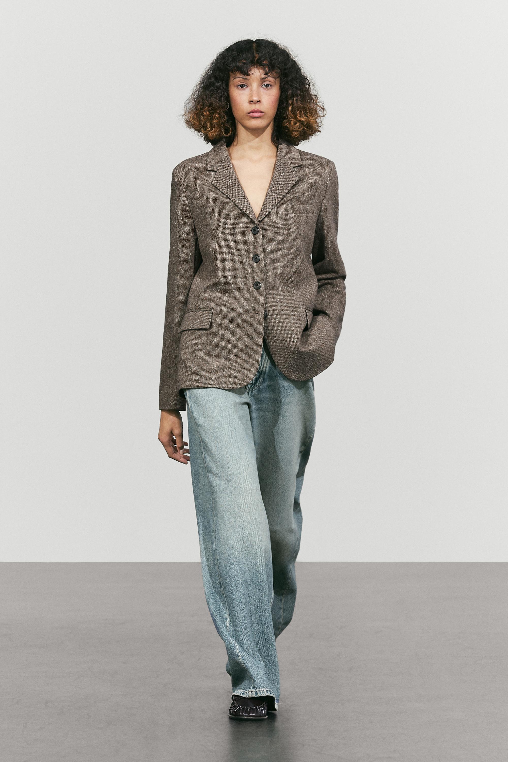 Veste courte en laine mélangée